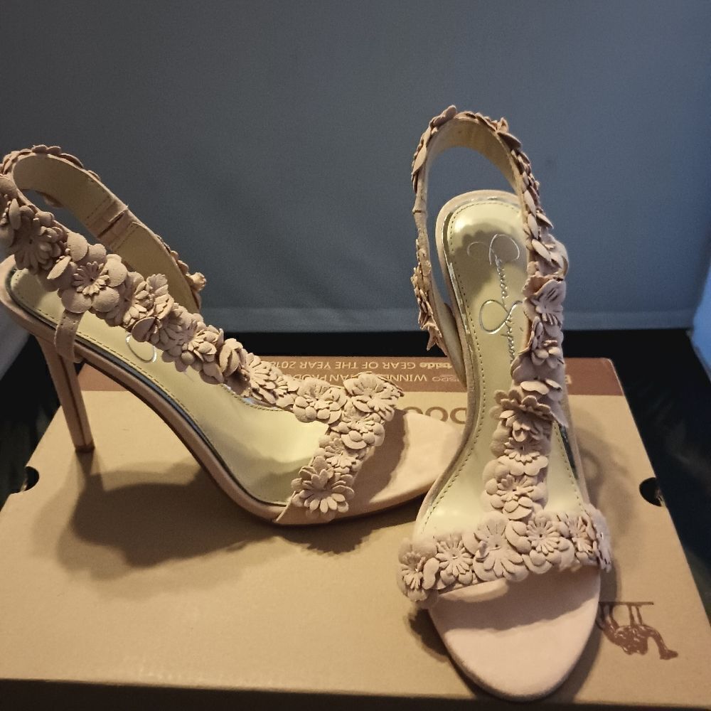 💯🔥JESSICA SIMPSON JESSIN DRESS SANDALS, WOMEN'S SIZE 7.5M, BLUSH🔥🔥SLIGHTLY - Picture 5 of 9